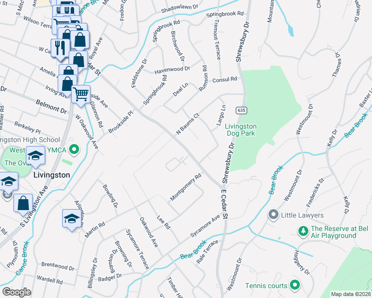 map of restaurants, bars, coffee shops, grocery stores, and more near 156 County Road 527 in Livingston