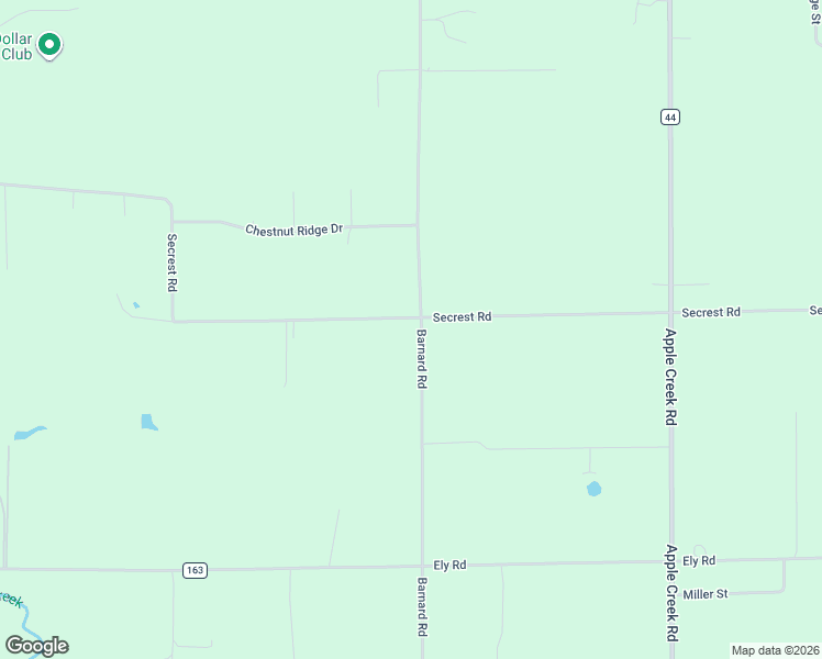 map of restaurants, bars, coffee shops, grocery stores, and more near 1225 Barnard Road in Wooster