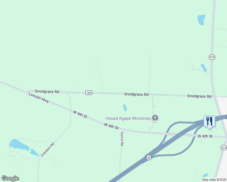 map of restaurants, bars, coffee shops, grocery stores, and more near 4250 Snodgrass Road in Mansfield