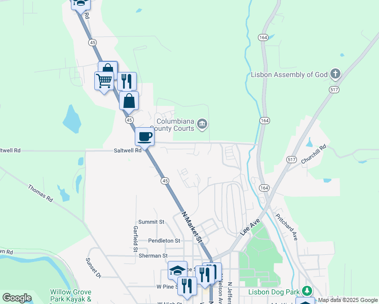 map of restaurants, bars, coffee shops, grocery stores, and more near 326 Green Tree Place in Lisbon
