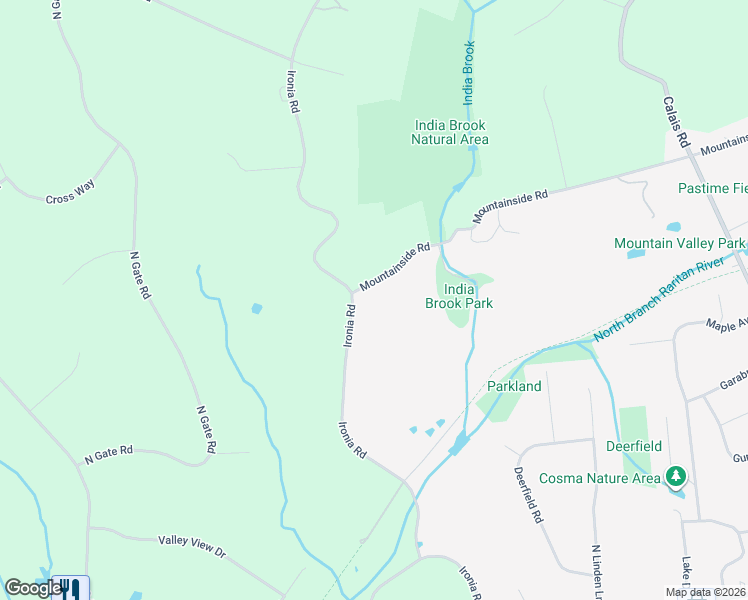 map of restaurants, bars, coffee shops, grocery stores, and more near 300 Mountainside Rd in Mendham Borough