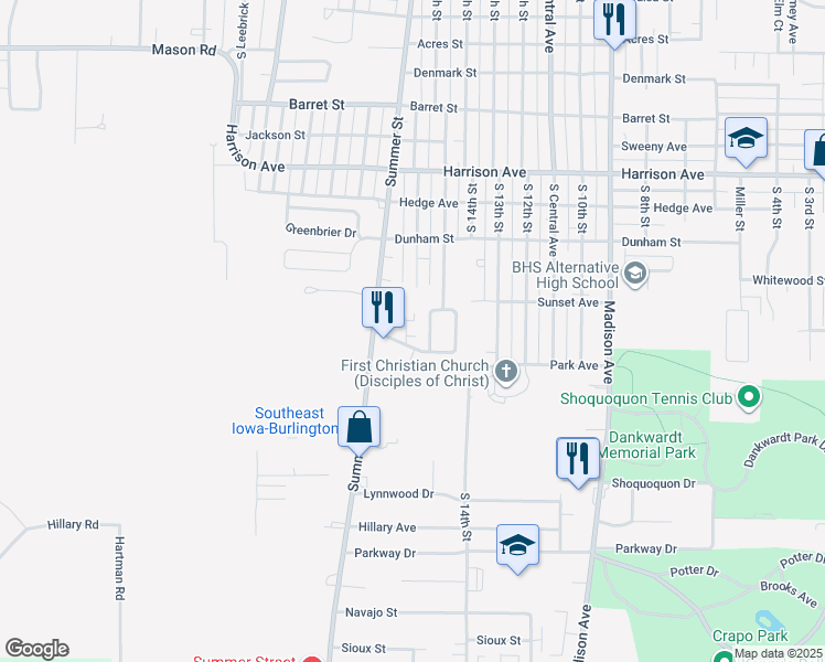 map of restaurants, bars, coffee shops, grocery stores, and more near 2203-2207 Seneca Street in Burlington