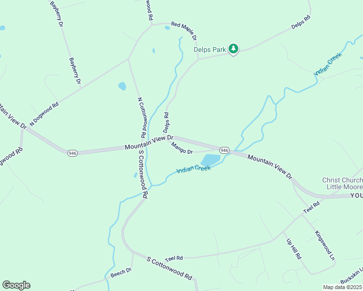 map of restaurants, bars, coffee shops, grocery stores, and more near 3494 Mango Drive in Danielsville