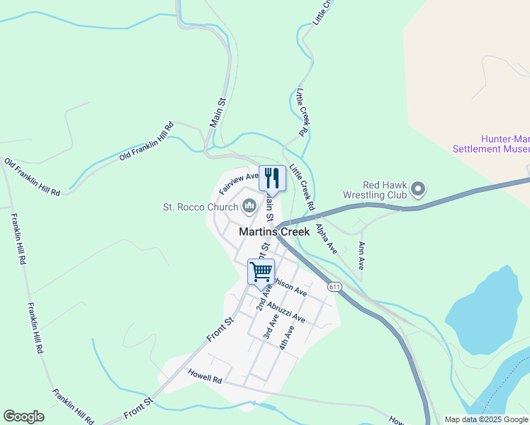map of restaurants, bars, coffee shops, grocery stores, and more near 6664 Main Street in Bangor