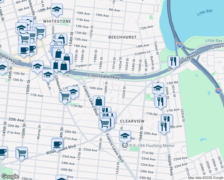 map of restaurants, bars, coffee shops, grocery stores, and more near in 