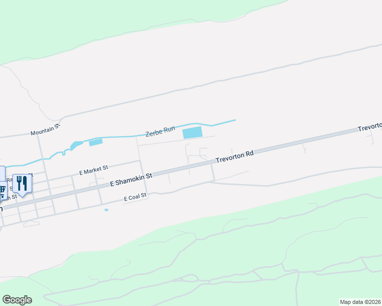 map of restaurants, bars, coffee shops, grocery stores, and more near 141 Trevorton Road in Shamokin