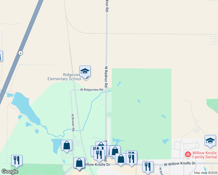 map of restaurants, bars, coffee shops, grocery stores, and more near 8008 North Radnor Road in Peoria