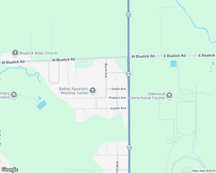 map of restaurants, bars, coffee shops, grocery stores, and more near 3021 Burch Avenue in Lima