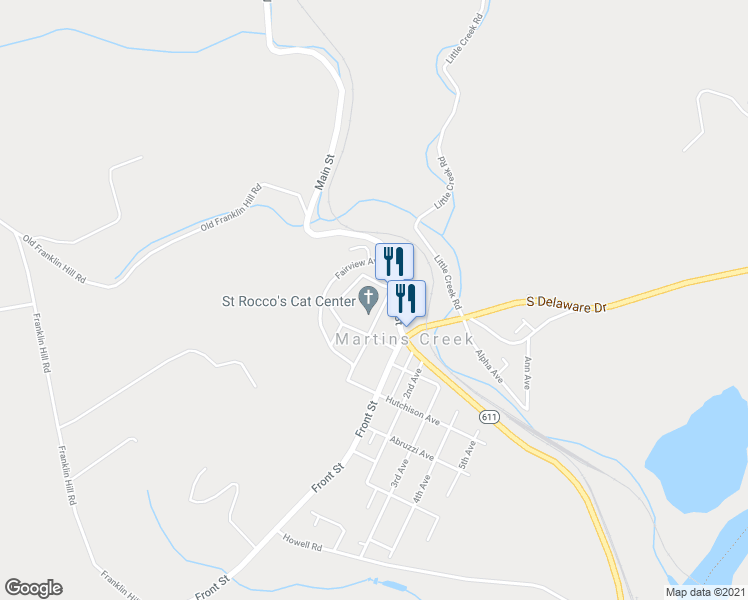 map of restaurants, bars, coffee shops, grocery stores, and more near 6686 School Street in Bangor