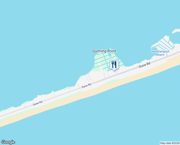 map of restaurants, bars, coffee shops, grocery stores, and more near 570 Dune Road in Westhampton Beach