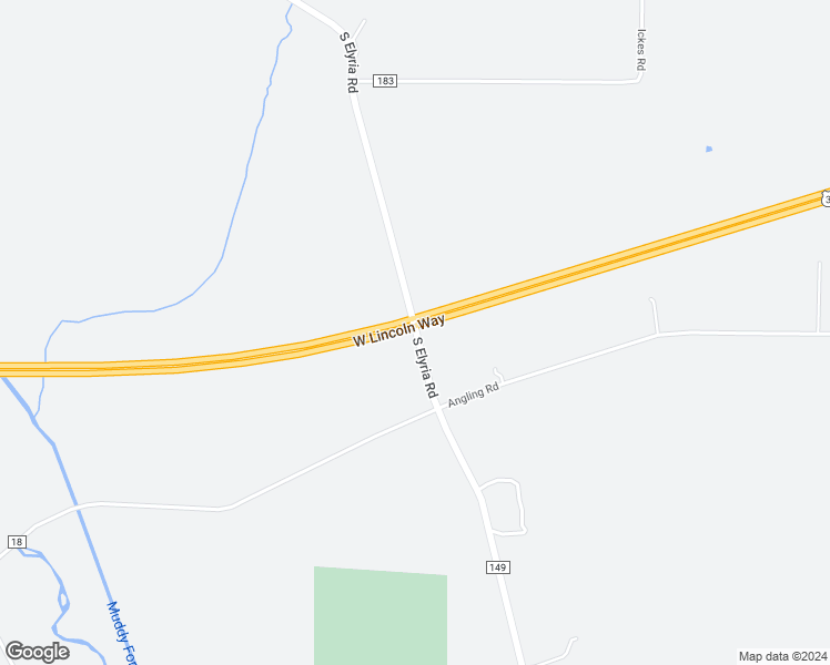 map of restaurants, bars, coffee shops, grocery stores, and more near 1208 South Elyria Road in Wooster