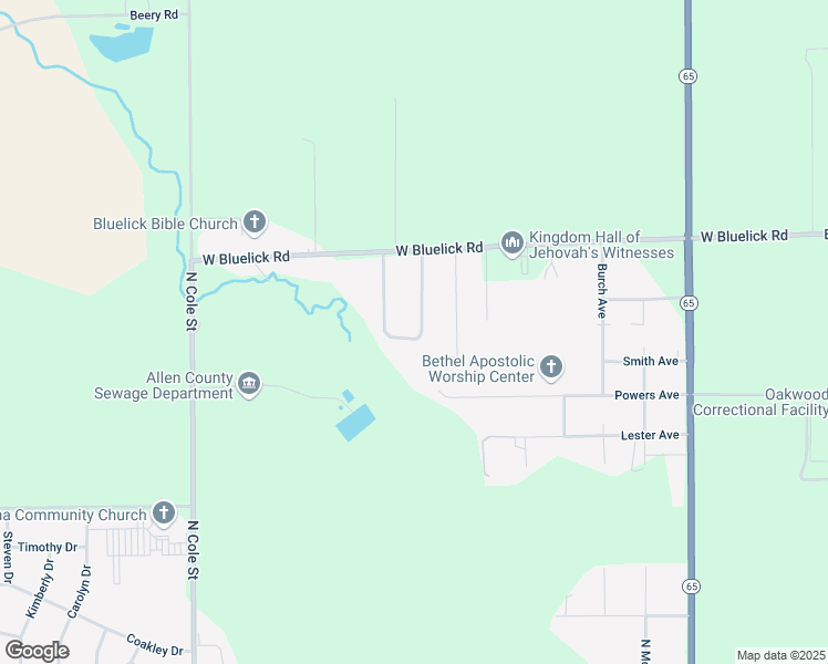 map of restaurants, bars, coffee shops, grocery stores, and more near 3451 Providence Cir in Lima