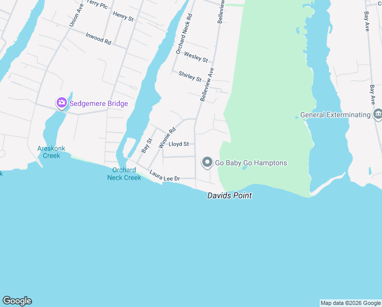 map of restaurants, bars, coffee shops, grocery stores, and more near 195 Belleview Avenue in Center Moriches