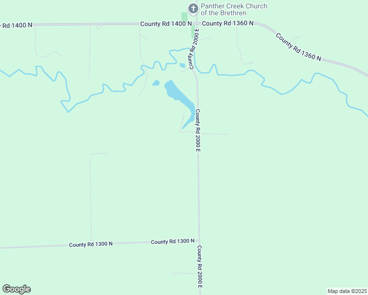 map of restaurants, bars, coffee shops, grocery stores, and more near 1349 County Road 2000 East in Roanoke