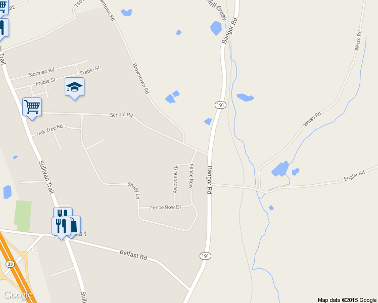 map of restaurants, bars, coffee shops, grocery stores, and more near 682 School Rd in Nazareth
