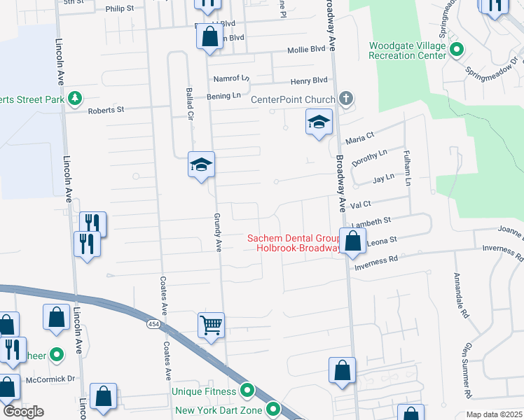 map of restaurants, bars, coffee shops, grocery stores, and more near 80 Parkside Street in Holbrook