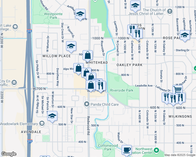 map of restaurants, bars, coffee shops, grocery stores, and more near 758 Irving Street in Salt Lake City