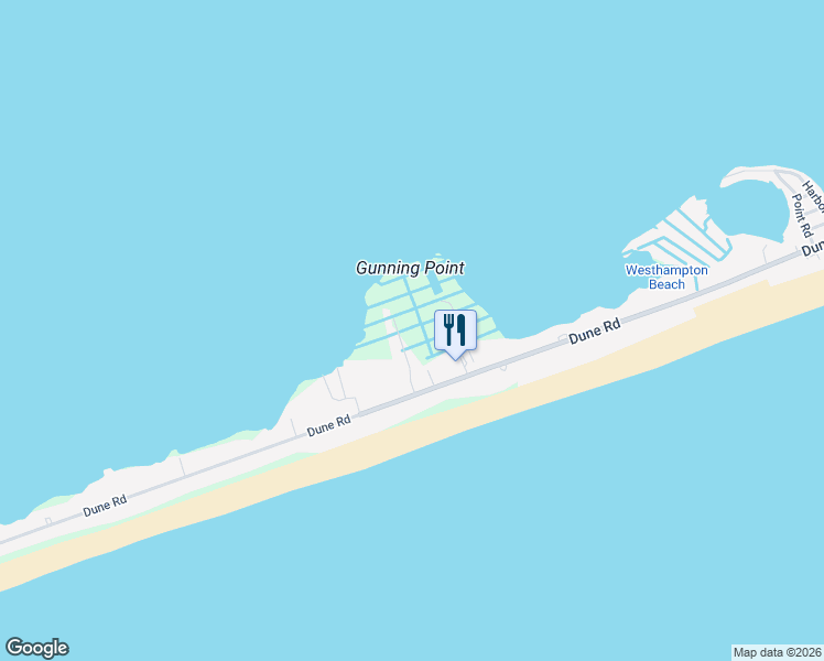map of restaurants, bars, coffee shops, grocery stores, and more near 552 Dune Road in Westhampton Beach