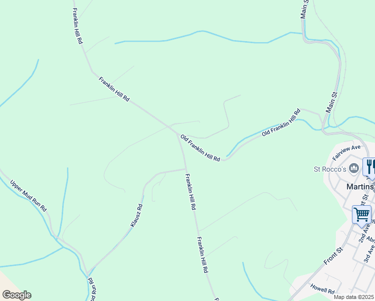 map of restaurants, bars, coffee shops, grocery stores, and more near 6835 Franklin Hill Road in Bangor
