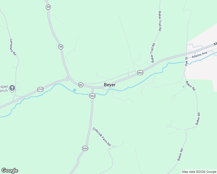 map of restaurants, bars, coffee shops, grocery stores, and more near in Beyer