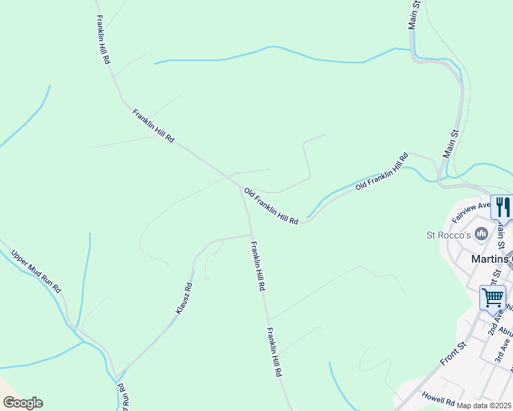 map of restaurants, bars, coffee shops, grocery stores, and more near 6835 Franklin Hill Road in Bangor