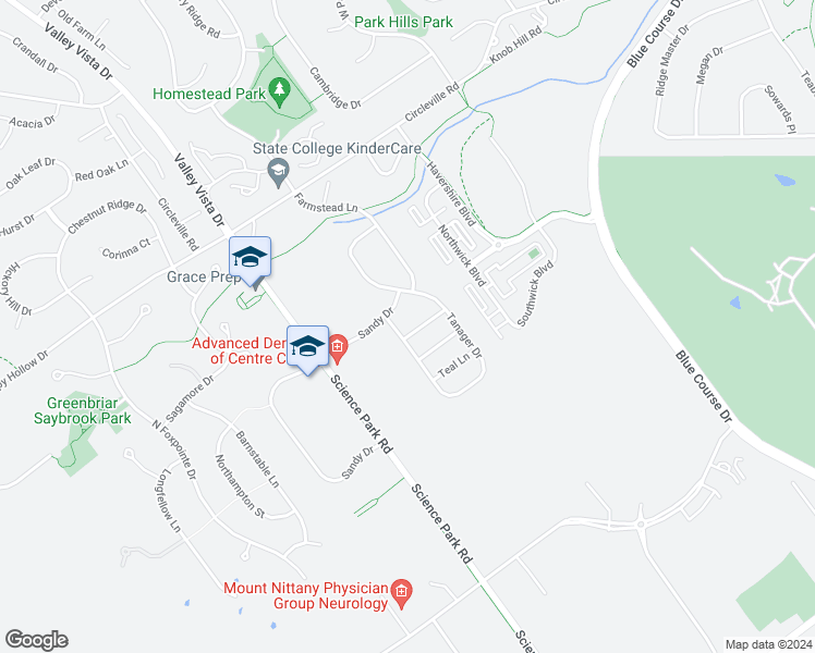 map of restaurants, bars, coffee shops, grocery stores, and more near 727 Linnet Lane in State College
