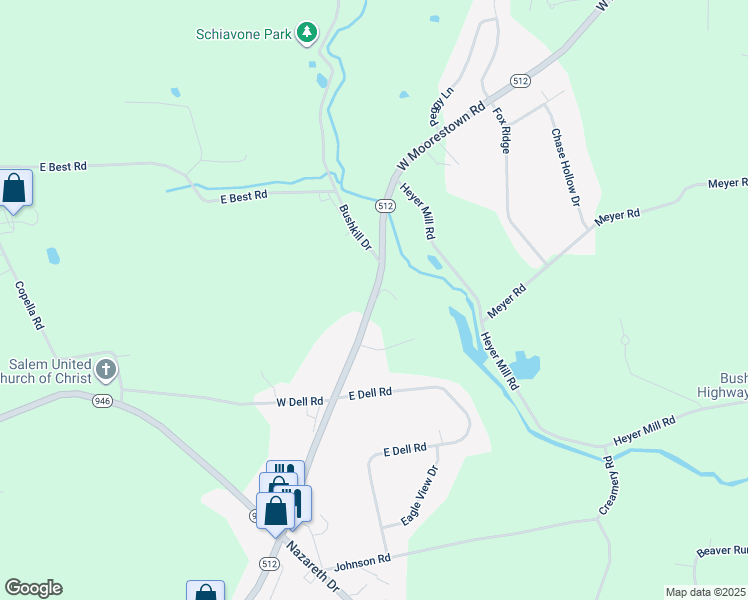 map of restaurants, bars, coffee shops, grocery stores, and more near 651 Moorestown Drive in Bath