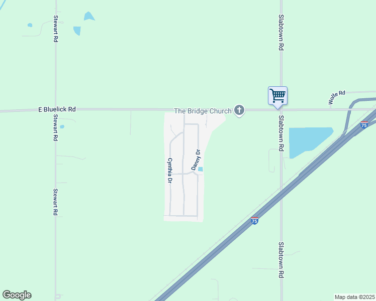 map of restaurants, bars, coffee shops, grocery stores, and more near 3325 Shiloh Dr in Lima