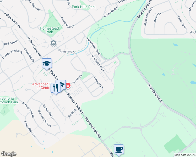 map of restaurants, bars, coffee shops, grocery stores, and more near 728 Tanager Drive in State College