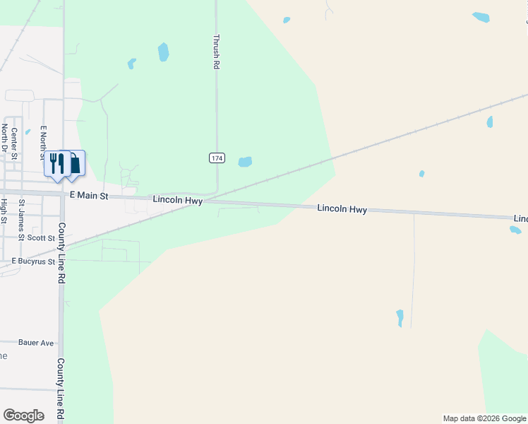 map of restaurants, bars, coffee shops, grocery stores, and more near 5477 Lincoln Highway in Crestline