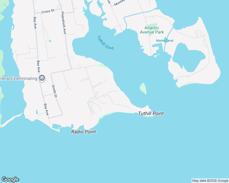 map of restaurants, bars, coffee shops, grocery stores, and more near 71 Tuthill Point Rd in East Moriches