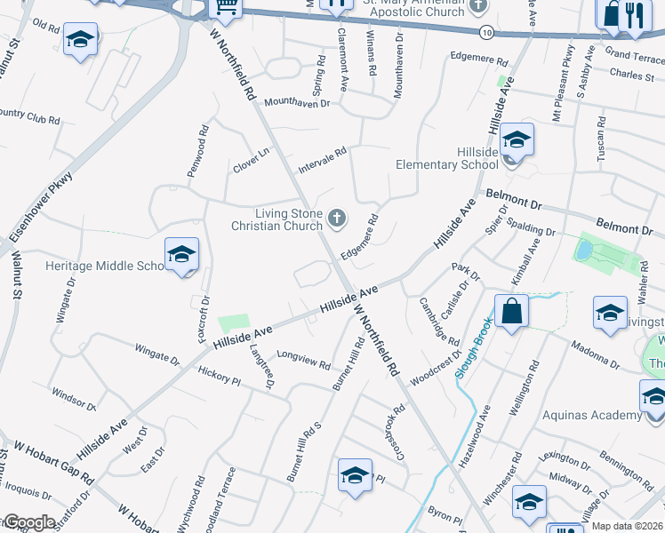 map of restaurants, bars, coffee shops, grocery stores, and more near 1000 Murray Court in Livingston