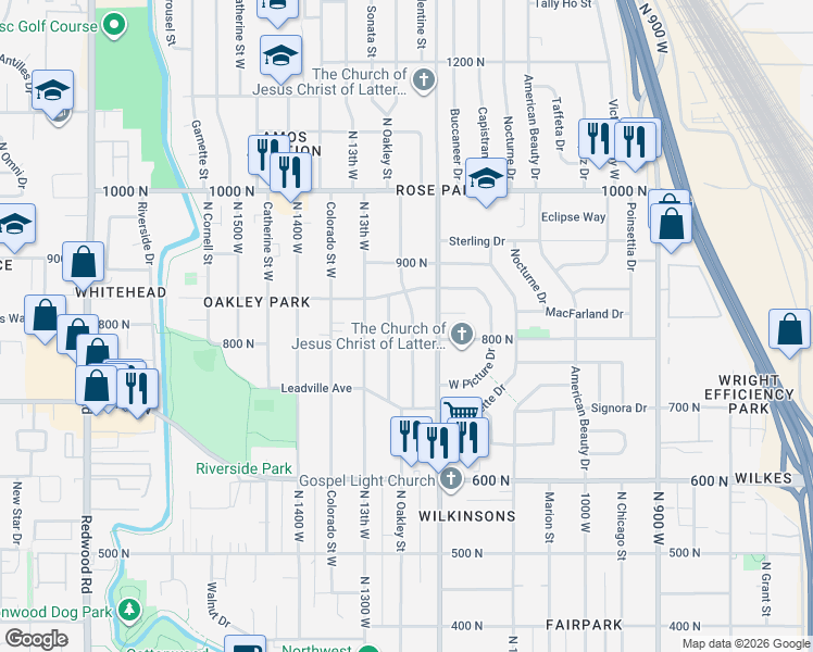 map of restaurants, bars, coffee shops, grocery stores, and more near 779 Oakley Street in Salt Lake City
