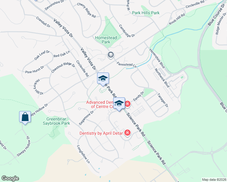 map of restaurants, bars, coffee shops, grocery stores, and more near 796-814 N Science Park Rd in State College