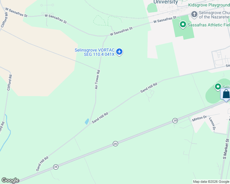 map of restaurants, bars, coffee shops, grocery stores, and more near 1035 Sand Hill Road in Selinsgrove