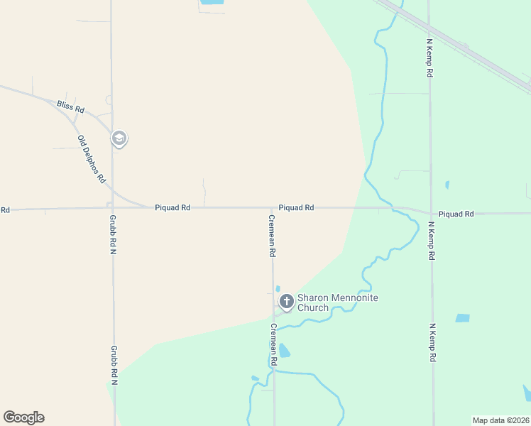 map of restaurants, bars, coffee shops, grocery stores, and more near 6810 Piquad Rd in Elida