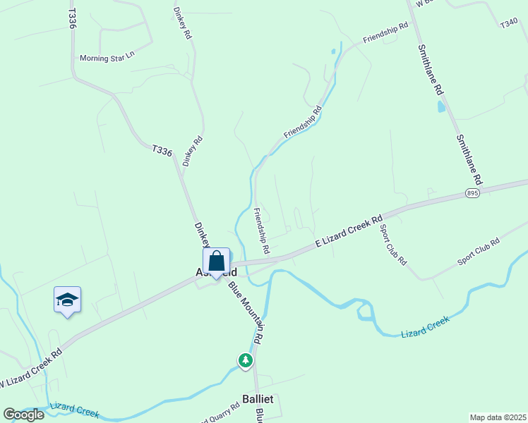 map of restaurants, bars, coffee shops, grocery stores, and more near 112 Friendship Rd in Lehighton