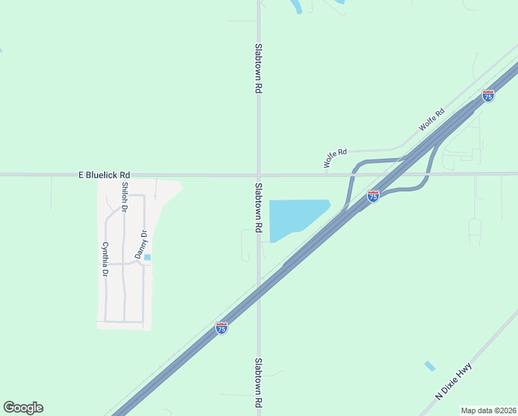 map of restaurants, bars, coffee shops, grocery stores, and more near 3434 Slabtown Rd in Lima