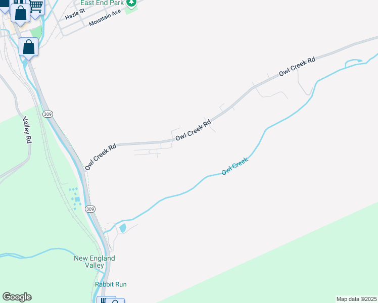 map of restaurants, bars, coffee shops, grocery stores, and more near 152 Owl Creek Road in Tamaqua