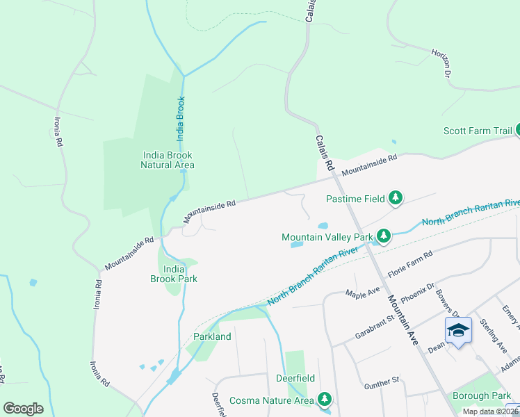 map of restaurants, bars, coffee shops, grocery stores, and more near 226 Mountainside Road in Mendham Township