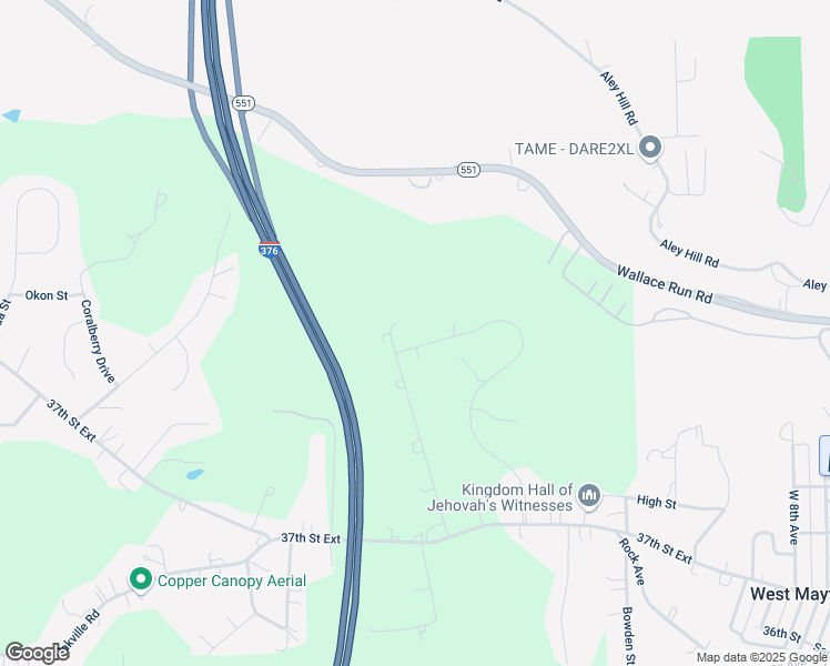 map of restaurants, bars, coffee shops, grocery stores, and more near 109 Smith Ln in Beaver Falls