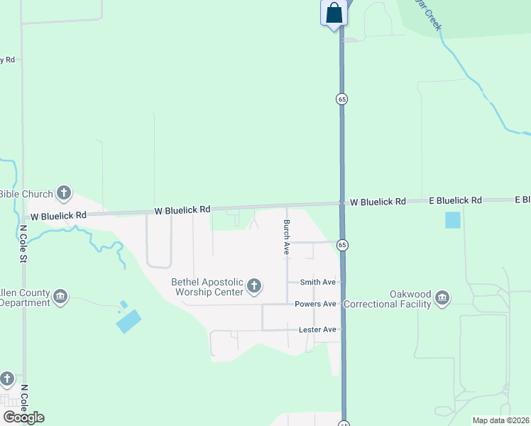 map of restaurants, bars, coffee shops, grocery stores, and more near 535 W Bluelick Rd in Lima