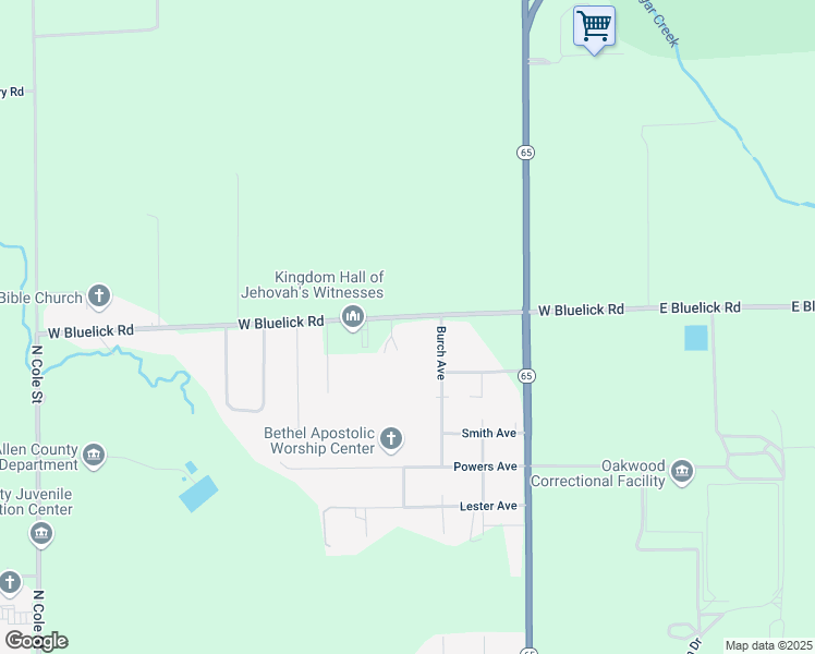 map of restaurants, bars, coffee shops, grocery stores, and more near 535 W Bluelick Rd in Lima