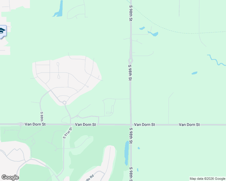 map of restaurants, bars, coffee shops, grocery stores, and more near 9700 Van Dorn Street in Lincoln