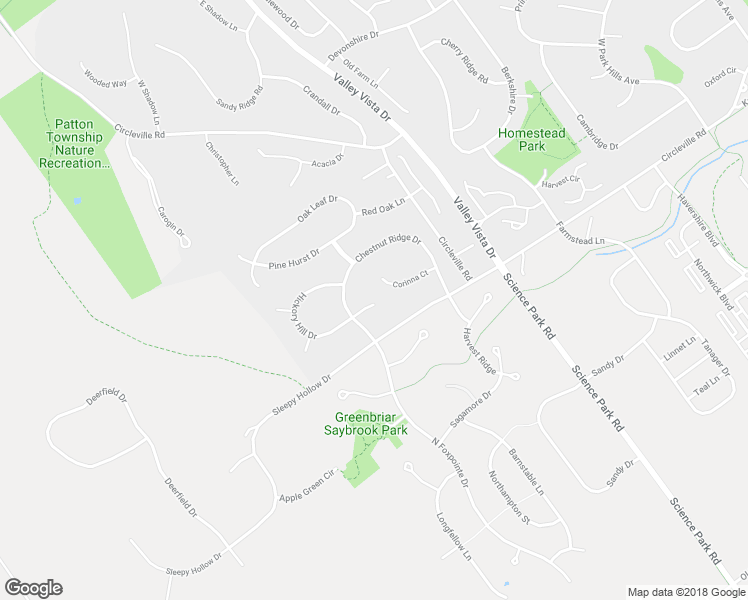 map of restaurants, bars, coffee shops, grocery stores, and more near 2385 Shagbark Court in State College