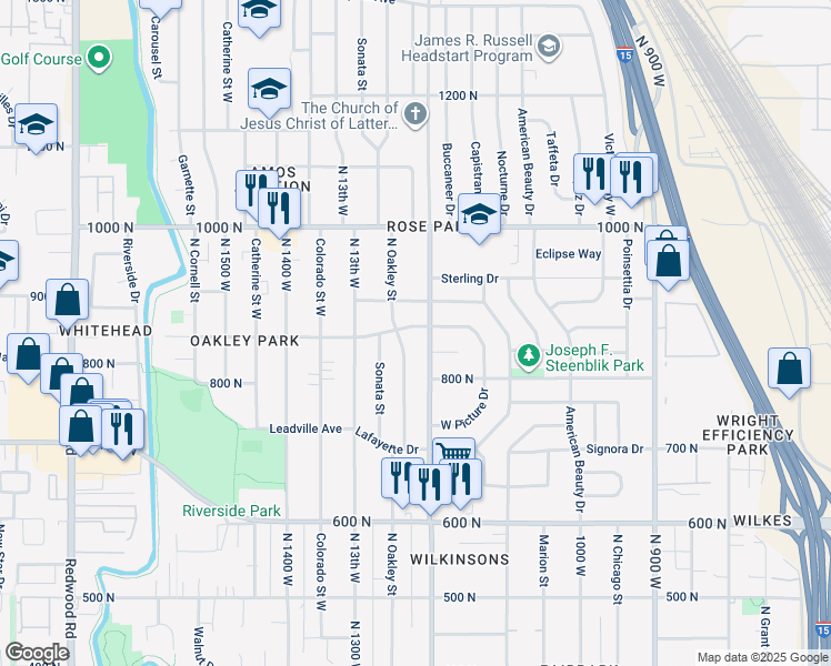 map of restaurants, bars, coffee shops, grocery stores, and more near 1217 Talisman Drive in Salt Lake City
