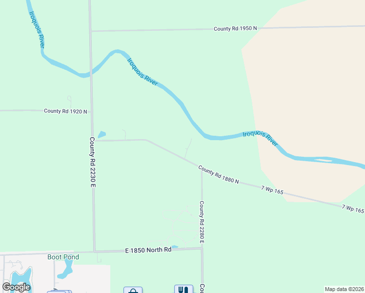 map of restaurants, bars, coffee shops, grocery stores, and more near 1885 N 2270 East Rd in Watseka