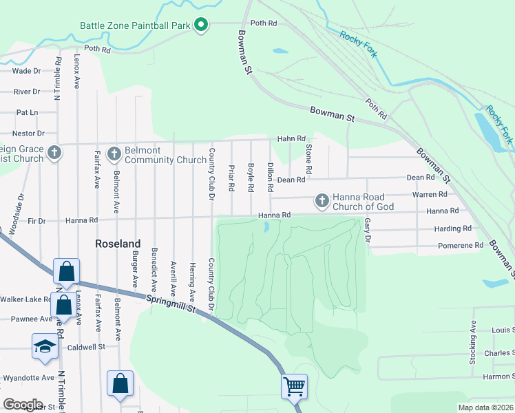 map of restaurants, bars, coffee shops, grocery stores, and more near 1153 Dillon Road in Mansfield