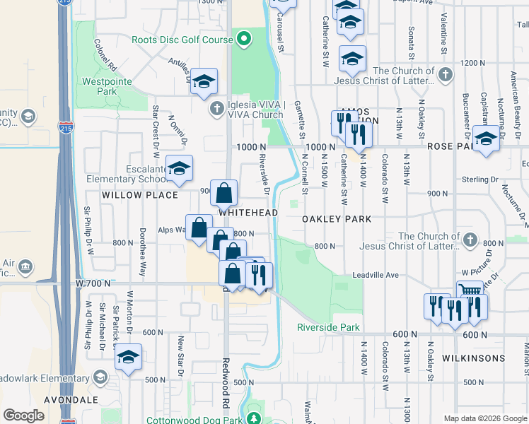 map of restaurants, bars, coffee shops, grocery stores, and more near 1620 Talisman Circle North in Salt Lake City