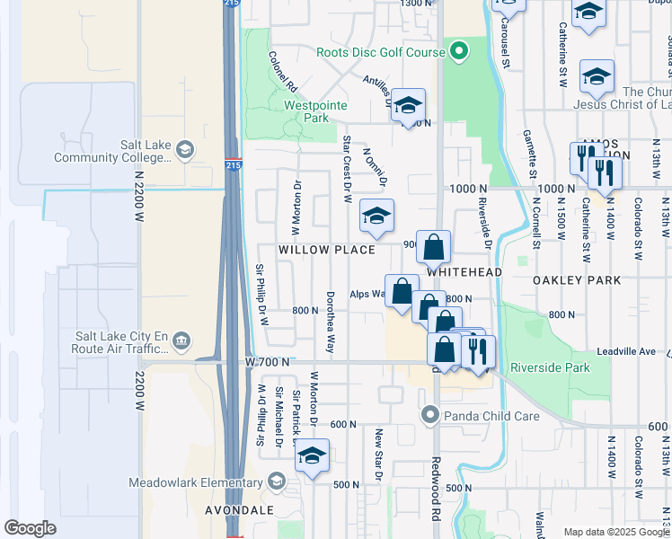map of restaurants, bars, coffee shops, grocery stores, and more near in Salt Lake City